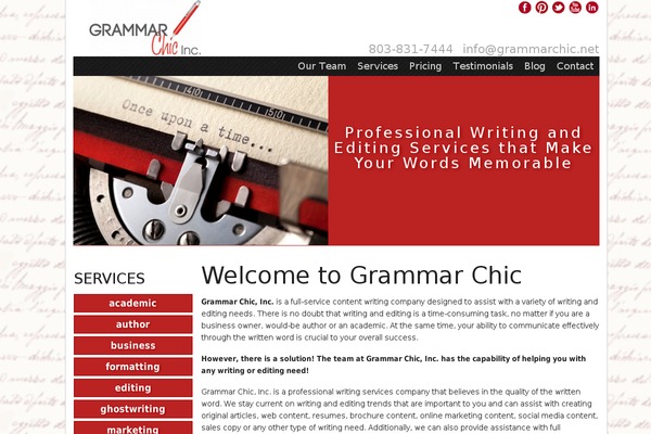 grammarchic.net site used Foundation-master