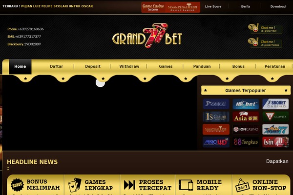 grand77bet.com site used Grand77