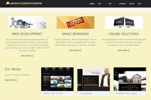 Blade theme site design template sample