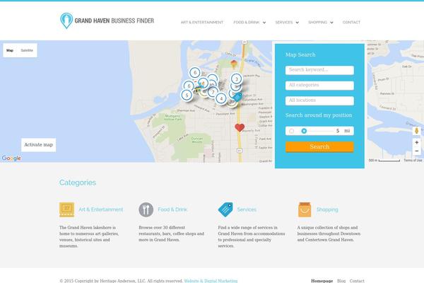 Business Finder theme site design template sample