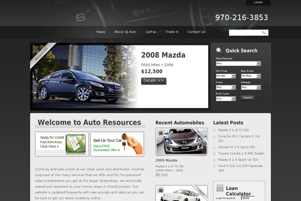 Automotive theme site design template sample