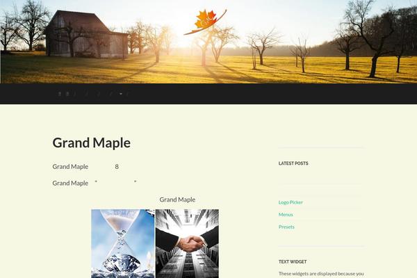 grandmaple.ca site used Hemingway