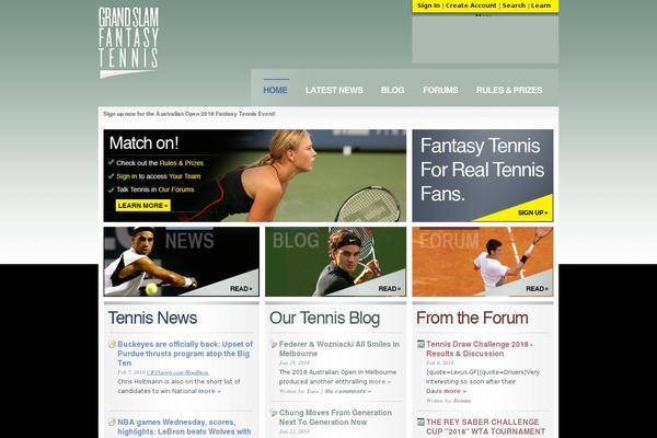 Tennis theme site design template sample