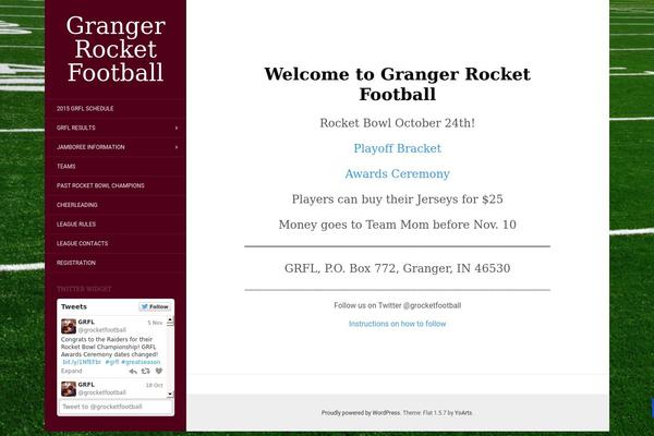 grangerrocketfootball.com site used Flat