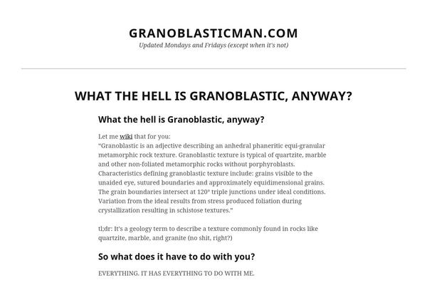 granoblasticman.com site used Simppeli