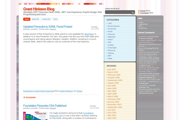 granthinkson.com site used Smashing Theme