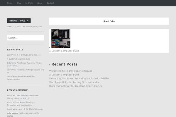 grantpalin.com site used Fixed