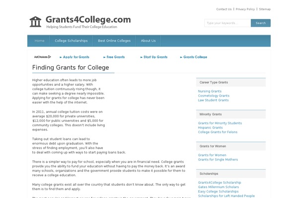 Grand College theme site design template sample