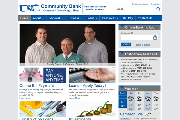 Site using Banksite-slider plugin