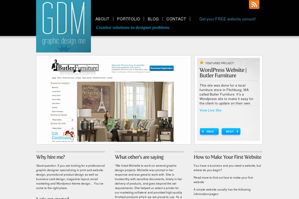 Webfolio theme site design template sample