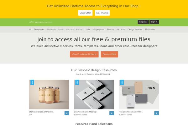 graphicpear.com site used Graphicpear
