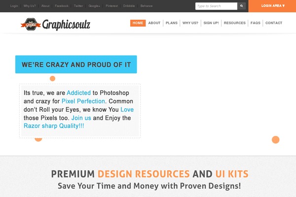 graphicsoulz.com site used Mesa-wpex