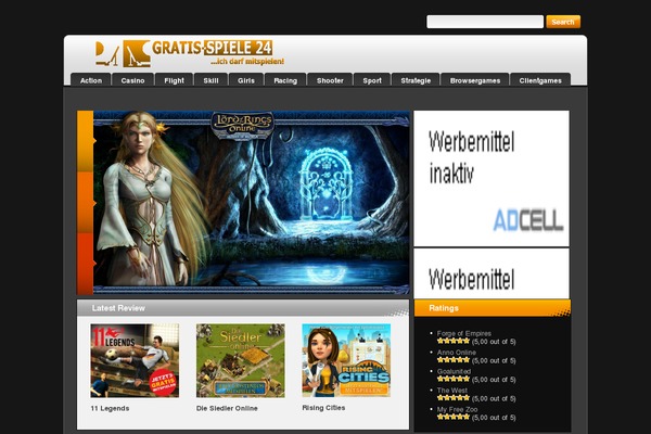 gratis-spiele24.de site used Theme958