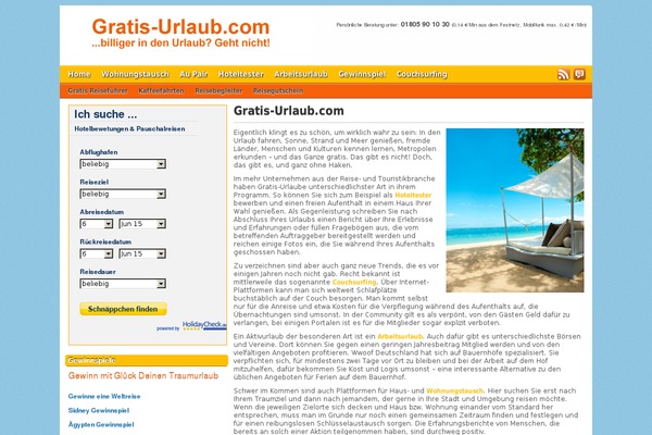 gratis-urlaub.com site used HeatMap Theme Pro 5