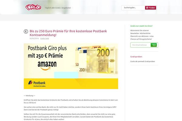 gratis.de site used Gratisbe
