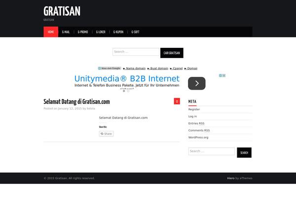 Hiero theme site design template sample