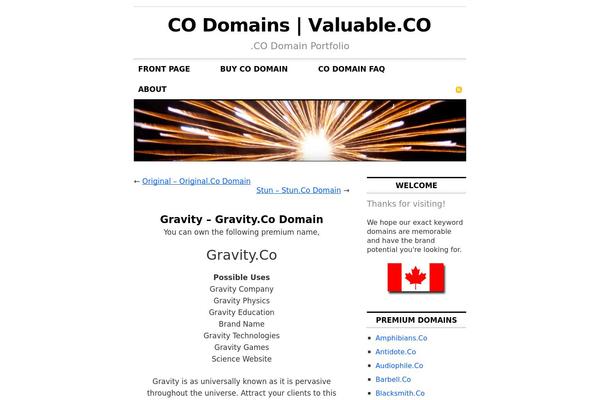 gravity.co site used Cutline