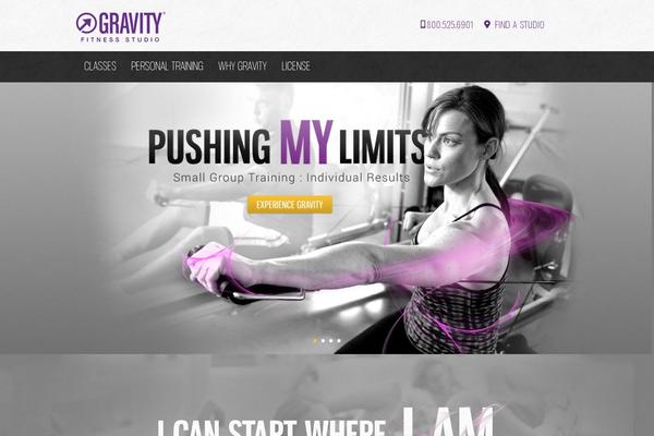 Gravity theme site design template sample