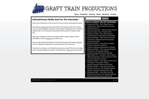 gravytrainproductions.com site used 2_column