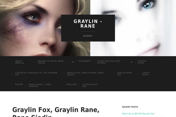 Author theme site design template sample