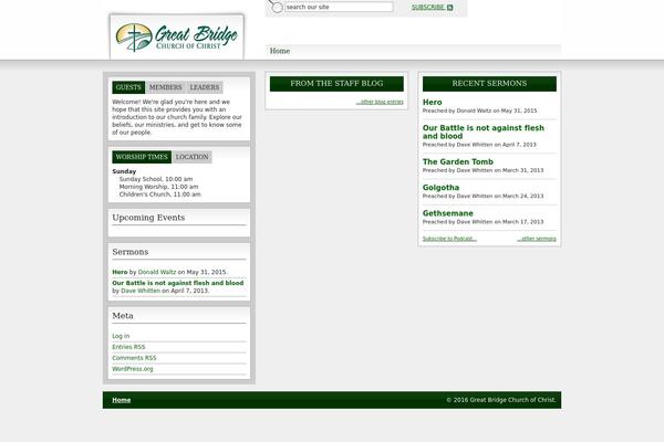 greatbridgechurch.org site used Ministry-theme