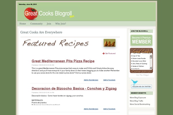greatcooksblogroll.com site used Lifestyle 1.0