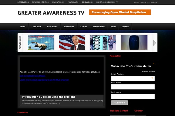 Broadcast theme site design template sample
