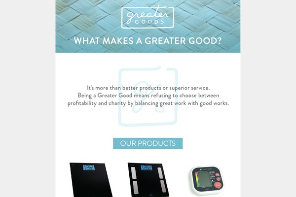 greatergoods.com site used Brew