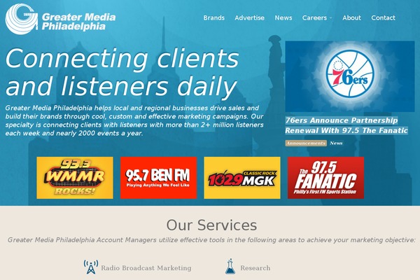 greatermediaphiladelphia.com site used Retlehs-roots-0b506d4