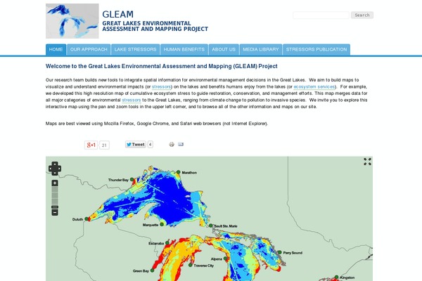 greatlakesmapping.org site used Photography-blog