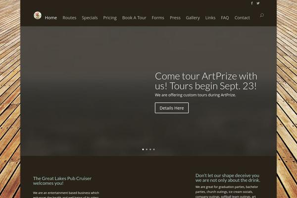 greatlakespubcruiser.com site used Divi