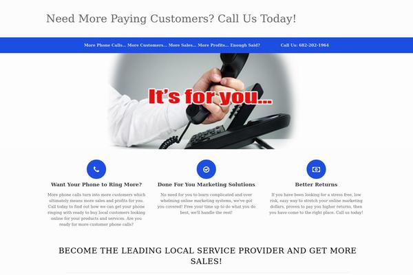 Vantage theme site design template sample