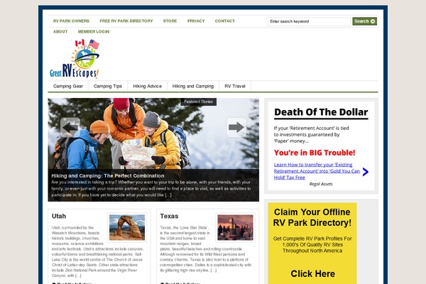 Gazette theme site design template sample