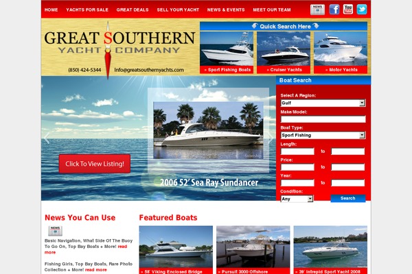 greatsouthernyachts.com site used Blankwptheme