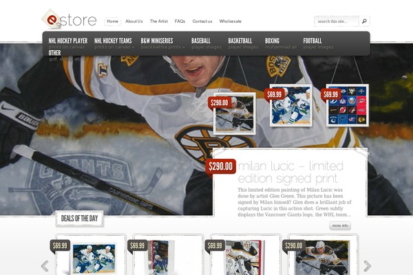 eStore theme site design template sample