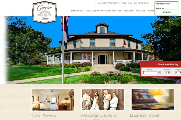 greeleybedandbreakfast.com site used Currier