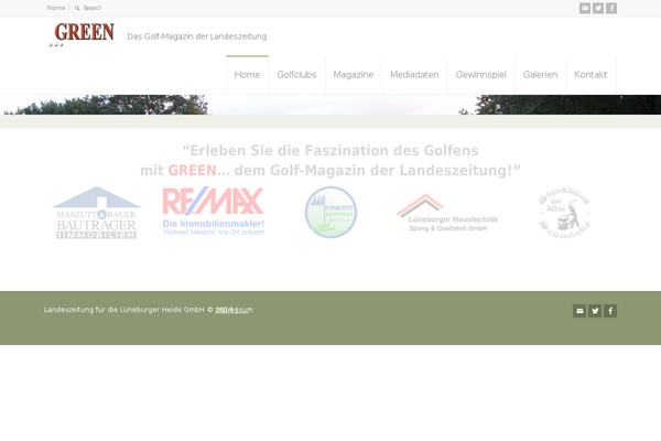 Green theme site design template sample