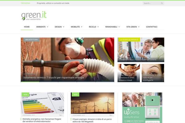 Green theme site design template sample