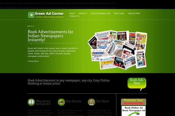 greenadcorner.com site used Coveratheme