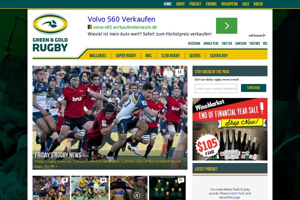 greenandgoldrugby.com site used Top News