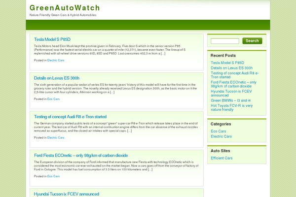 greenautowatch.com site used Light Green