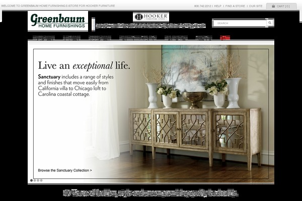 greenbaumhookerfurniture.com site used Thesis 1.8.5