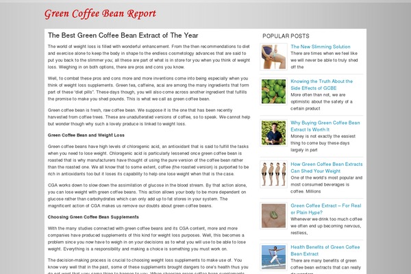 greencoffeebeanreport.org site used Greencoffee
