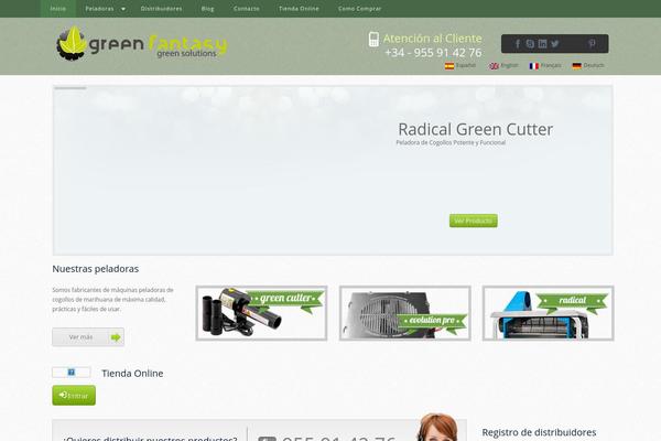 Green theme site design template sample