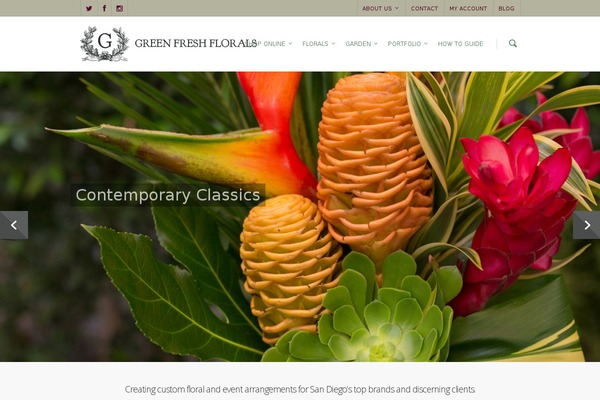 greenfreshflorals.com site used Salient_new