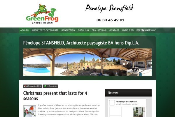 greenfrog.fr site used Therapy