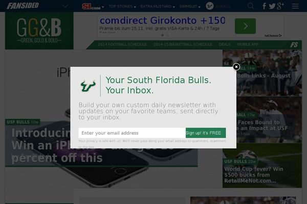 greengoldandbold.com site used Fansided_v4