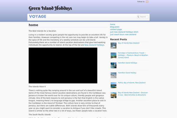 Voyage theme site design template sample