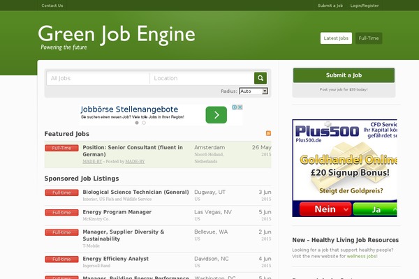 Jobroller theme site design template sample
