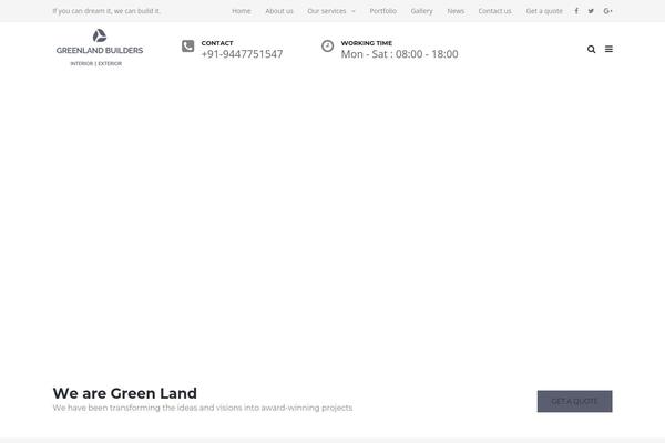 TheBuilt theme site design template sample